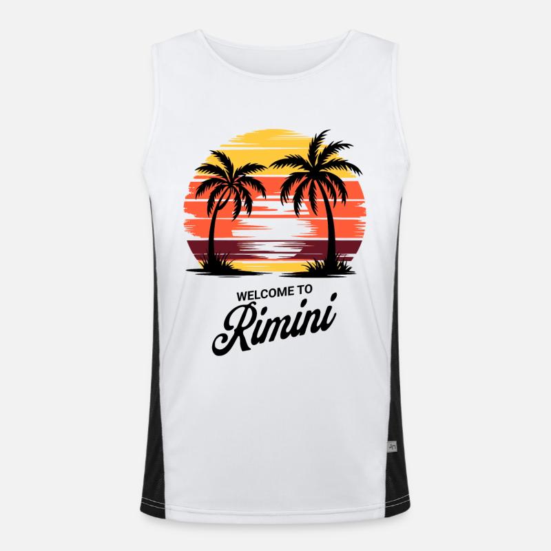 Rimini Sunset – Italian beach feeling Men's Functional Contrast Tank Top 