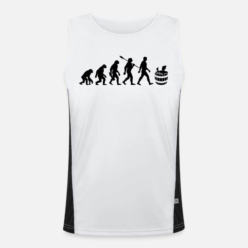 Evolution - Eisbader - Winterbaden - Eisbaden - Men's Functional Contrast Tank Top  - white/black