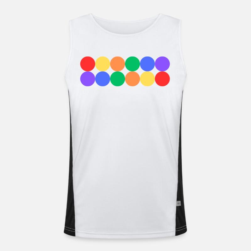 Rainbow Pride - Men's Functional Contrast Tank Top - white/black