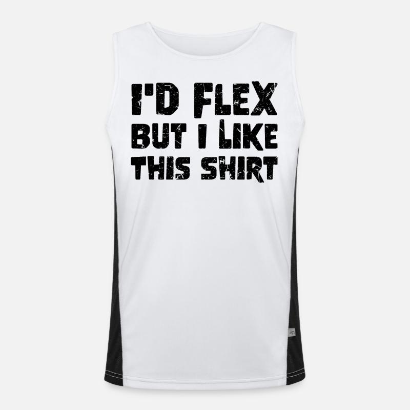 Ironic Funny grunge Id Flex But I Like This Funktionelles Kontrast-Tank Top für Männer 