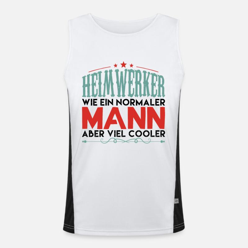 heimwerker aber viel cooler Funktionelles Kontrast-Tank Top für Männer 