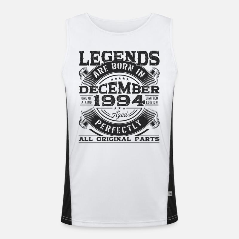 December Born 1994 28th birthday Legend Man Men's Functional Contrast Tank Top 