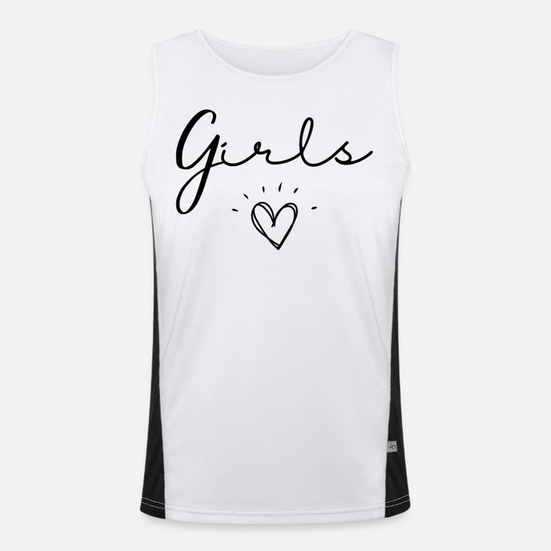 Mädchen. Funktionelles Kontrast-Tank Top für Männer 
