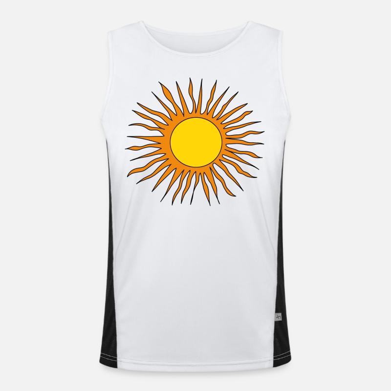 Soleil rétro Débardeur respirant contrasté Homme 