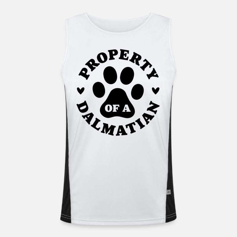 Eigentum eines Dalmatiners Funktionelles Kontrast-Tank Top für Männer 