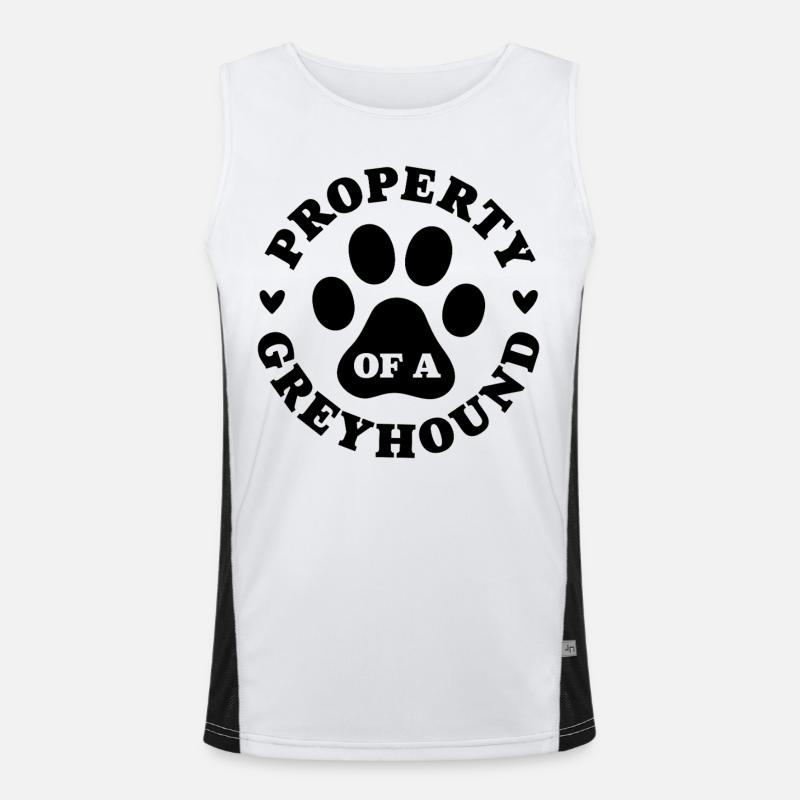Eigentum eines Windhundes Funktionelles Kontrast-Tank Top für Männer 