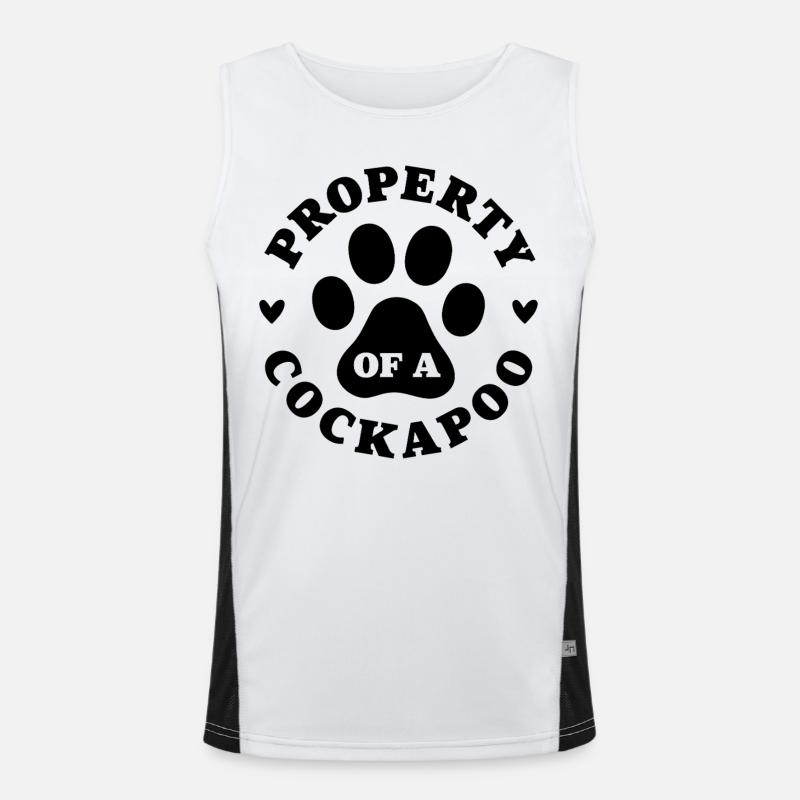 Eigentum eines Cockapoo Funktionelles Kontrast-Tank Top für Männer 