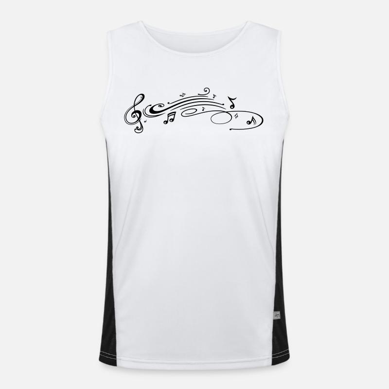 Musik, Notenschlüssel, clef Funktionelles Kontrast-Tank Top für Männer 