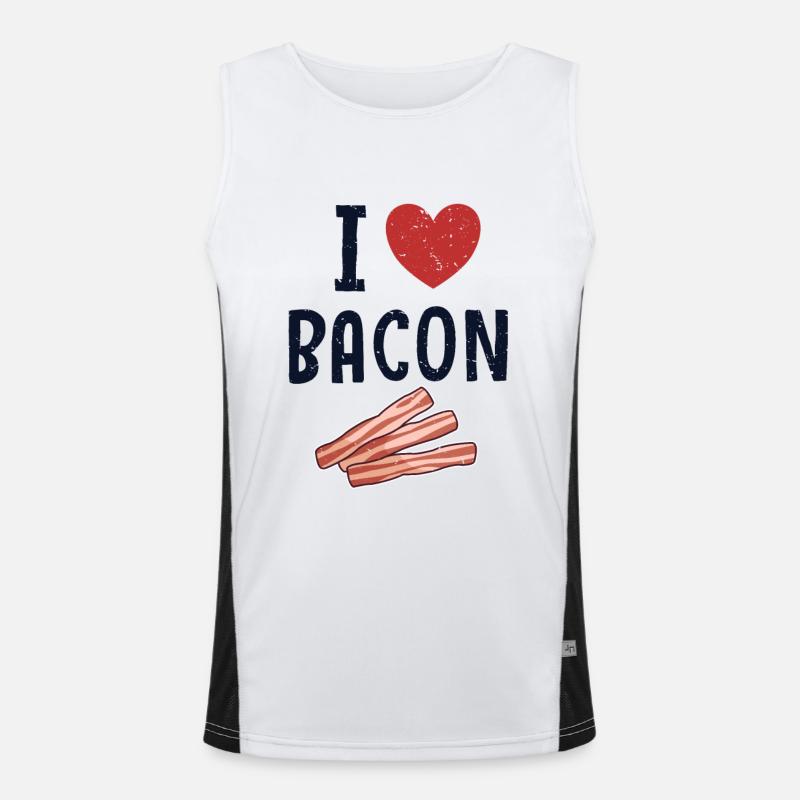 Amoureux Du Bacon J'Aime Le Bacon Bacon Bacon Débardeur respirant contrasté Homme 