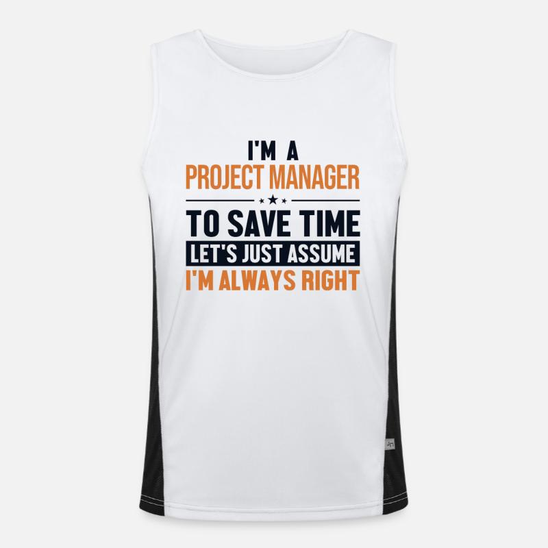 Chef De Projet Supposons Que J'Ai Raison Chef De Débardeur respirant contrasté Homme 