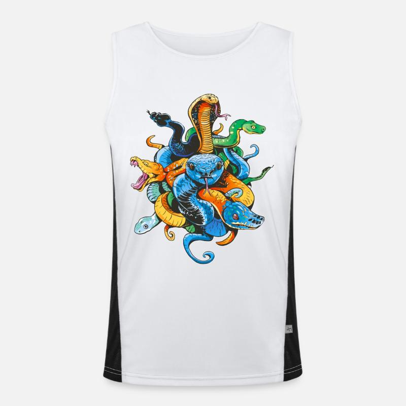 Propriétaire de serpent Reptile Keeper Retro Débardeur respirant contrasté Homme 