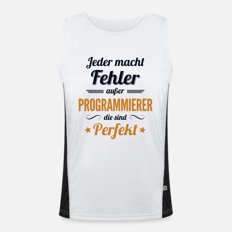 Programmierer sind Perfekt Developer Coder Funktionelles Kontrast-Tank Top für Männer 