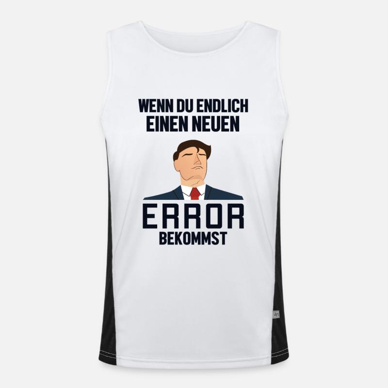 Neuen Error Bekommen Developer Coder Programmierer Funktionelles Kontrast-Tank Top für Männer 