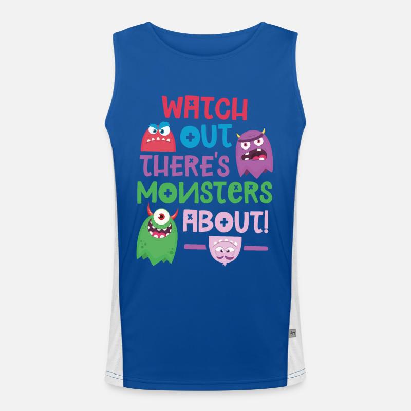 Watch out there's Monsters about Men's Functional Contrast Tank Top 