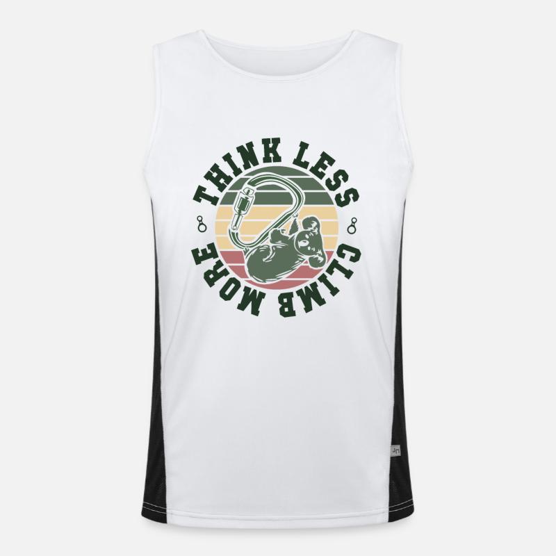 Think Less Climb More Koala Indoor Speed Sport Men's Functional Contrast Tank Top 