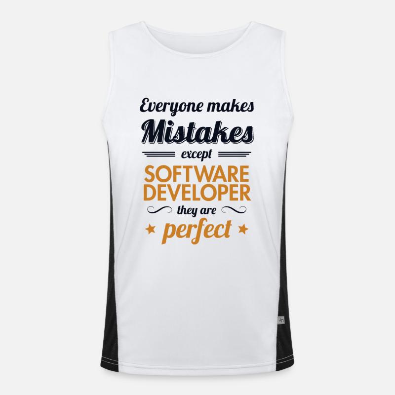 Software Developer are Perfect Full Stack Men's Functional Contrast Tank Top 