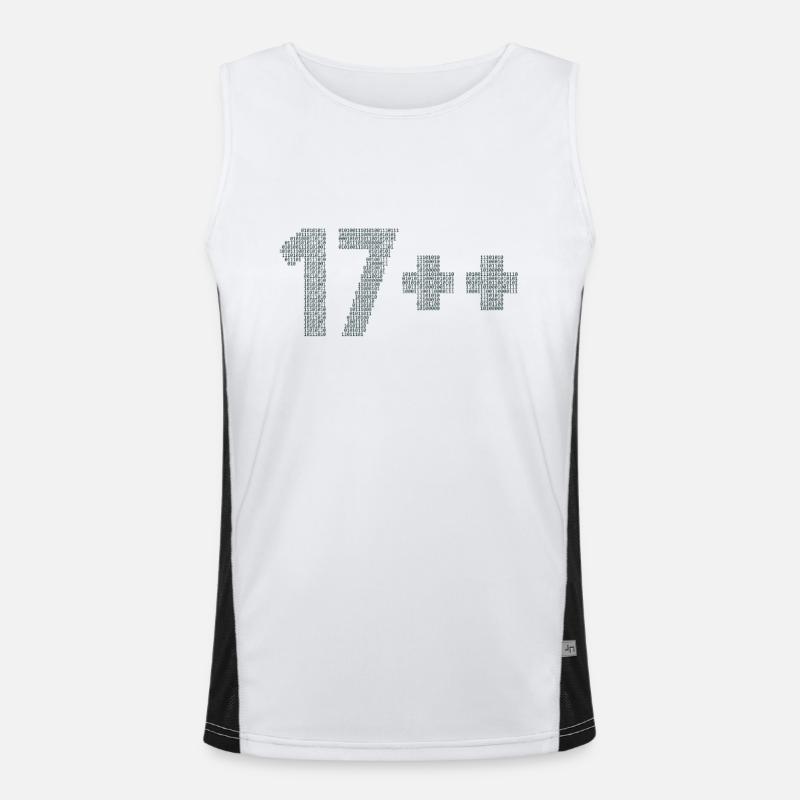 17++ Programmierer Developer Coder 18. Geburtstag Funktionelles Kontrast-Tank Top für Männer 