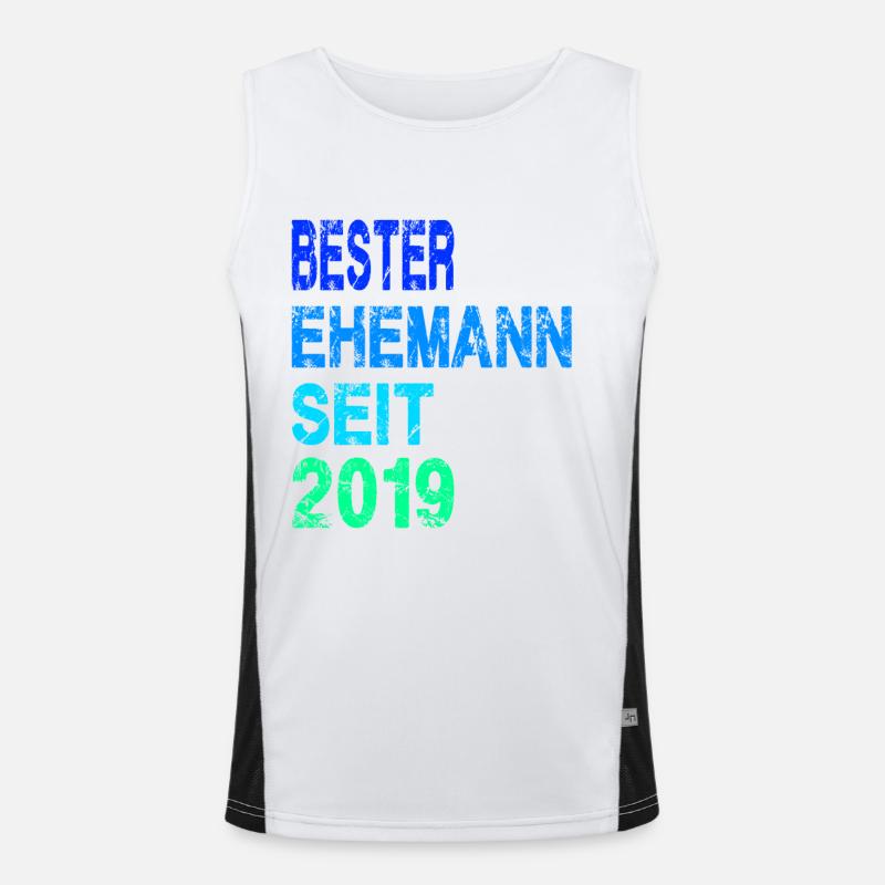 Bester Ehemann seit 2019 Funktionelles Kontrast-Tank Top für Männer 