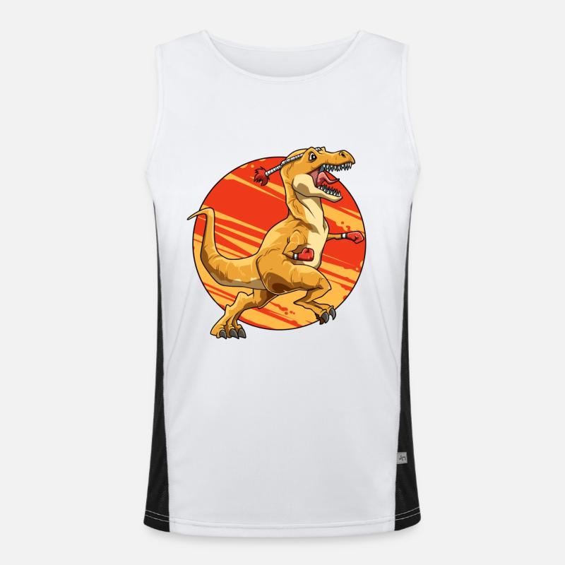 Brachiosaurus Dinosaurier Astronaut Dino Langhals Funktionelles Kontrast-Tank Top für Männer 