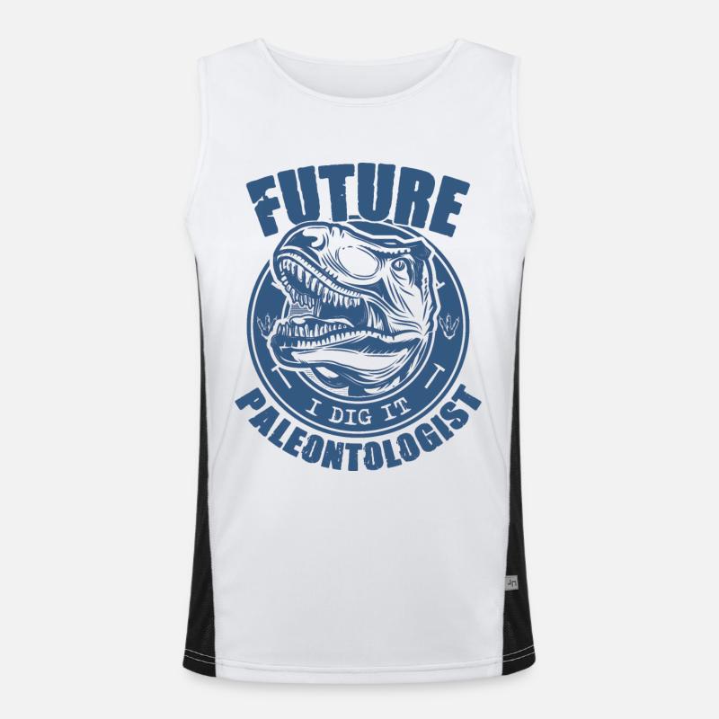 Future Paleontologist Paleontology Dinosaurs Lover Men's Functional Contrast Tank Top 