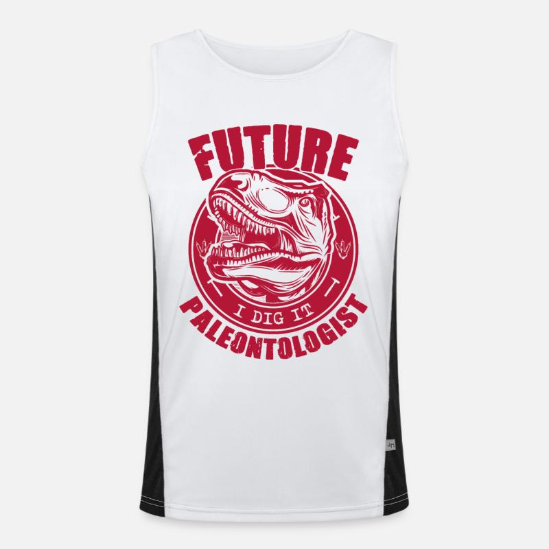 Future Paleontologist Paleontology Dinosaurs Lover Men's Functional Contrast Tank Top 