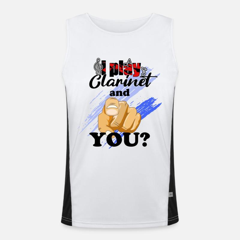 Clarinette je joue clarinette Cool Débardeur respirant contrasté Homme 