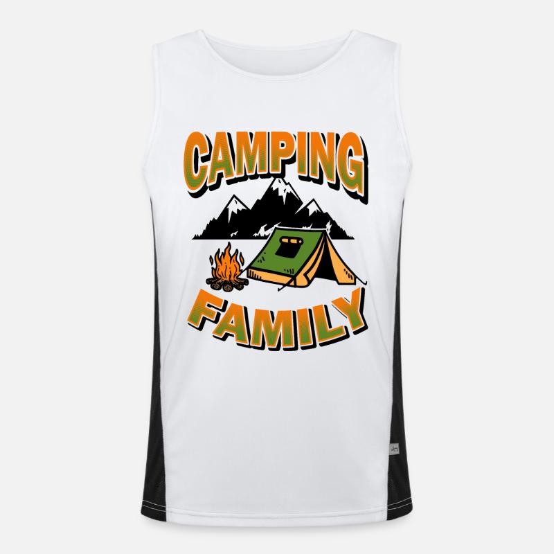 Camping Camping Vacances Famille Débardeur respirant contrasté Homme 