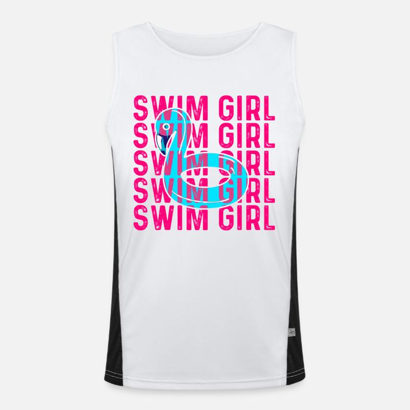 Schwimmen Mädchen Funktionelles Kontrast-Tank Top für Männer 