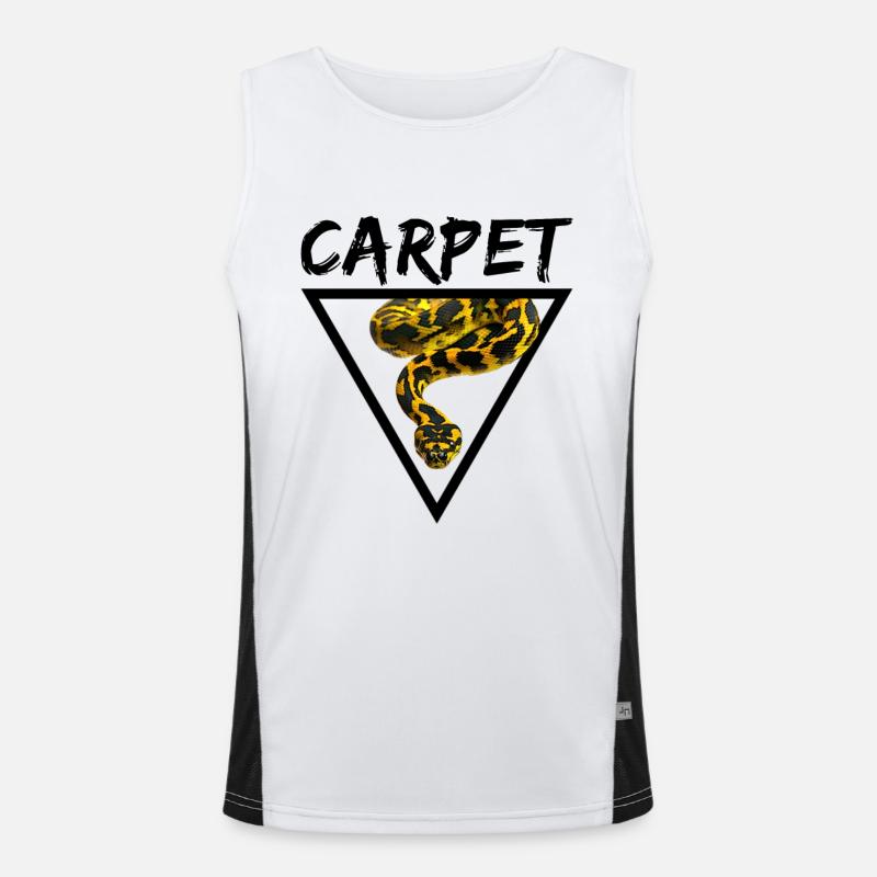 Carpet Python Geometric Snake Owner - Men's Functional Contrast Tank Top  - white/black