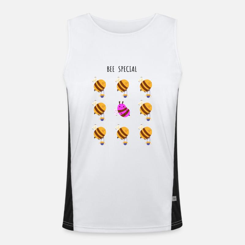 Bee special- be different - be yourself - bees Men's Functional Contrast Tank Top 