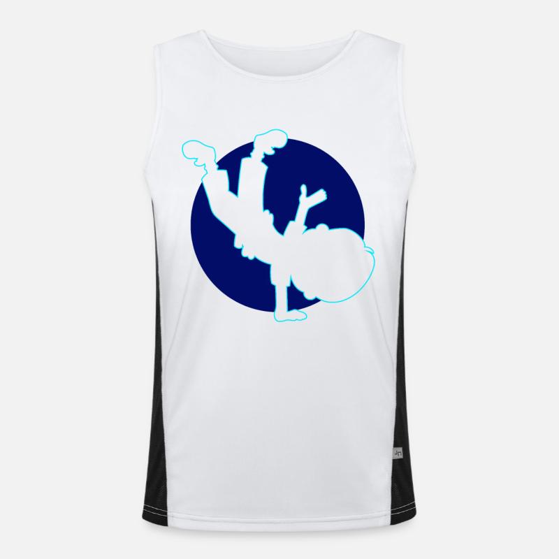 Breakdancer Breakdancing Tänzer Funktionelles Kontrast-Tank Top für Männer 