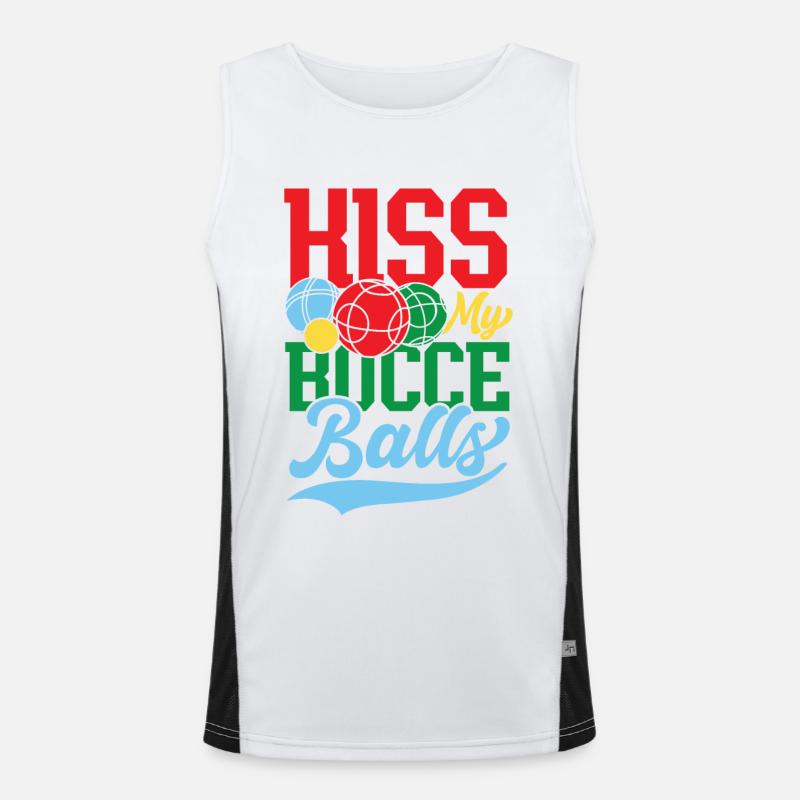 Petanque Petanque Boccia Bocce Boule für einen Funktionelles Kontrast-Tank Top für Männer 
