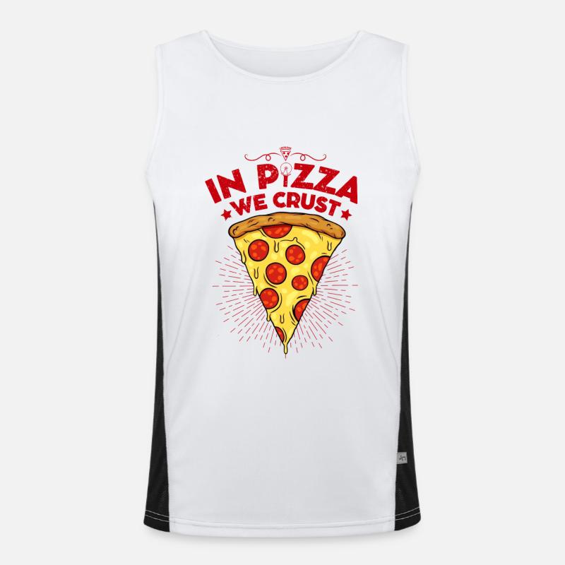 Slice of pizza! Men's Functional Contrast Tank Top 