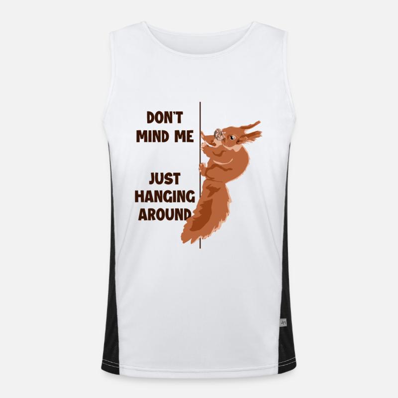 Ne m’en fais pas de traîner autour d’un écureuil Débardeur respirant contrasté Homme 