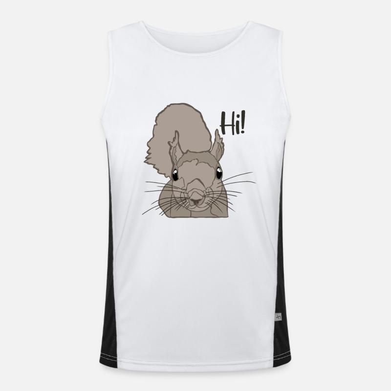 Grauhörnchen Squirrel Fuchshörnchen Eichhörnchen Funktionelles Kontrast-Tank Top für Männer 