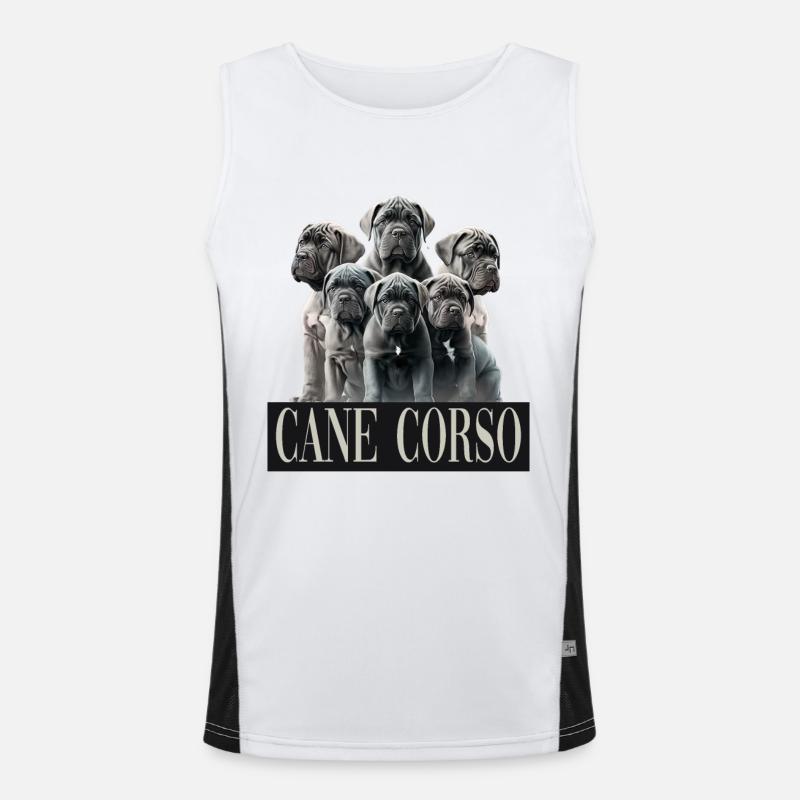 Cane Corso Welpen Gruppe für einen Cane Corso Funktionelles Kontrast-Tank Top für Männer 