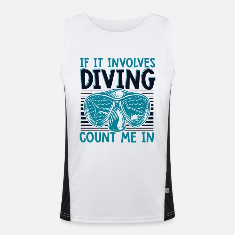 Si cela implique la plongée, comptez-moi dans les lunettes Débardeur respirant contrasté Homme 