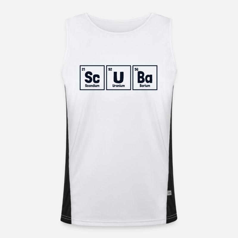 Scuba Periodic Table Of Elements Diving Mask Men's Functional Contrast Tank Top 