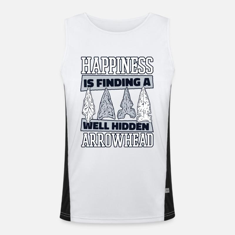 Happiness Is Finding A Hidden Arrowhead Men's Functional Contrast Tank Top 