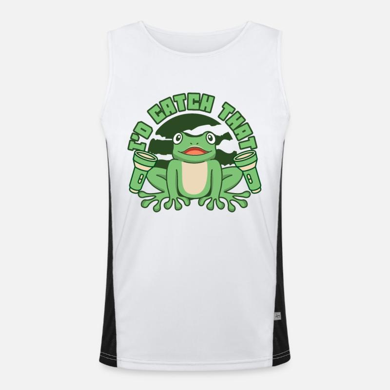 I'd Catch That Tree Frog Toad Tadpole Frog Men's Functional Contrast Tank Top 