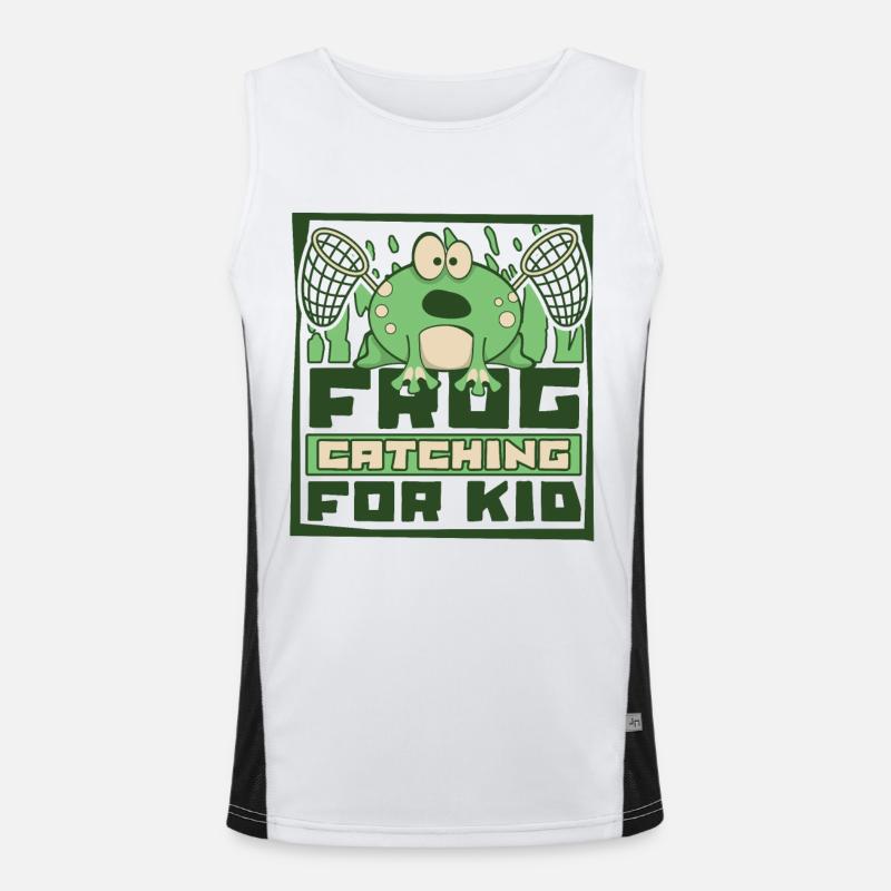 Frog Catching For Kid Tree Frog Toad Frog Men's Functional Contrast Tank Top 