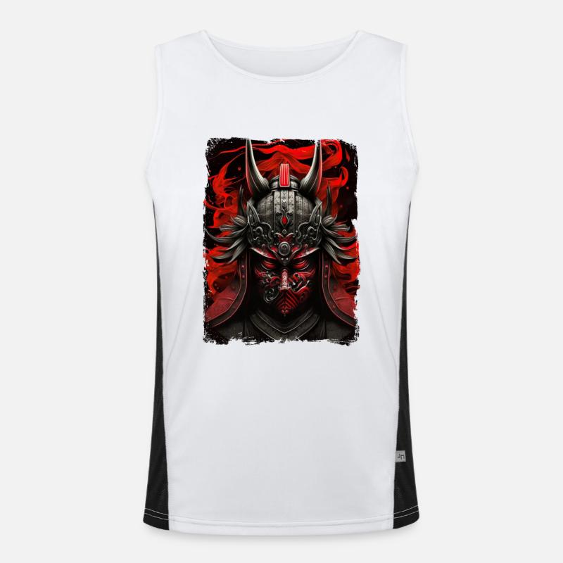 Samurai Japan Kultur Funktionelles Kontrast-Tank Top für Männer 
