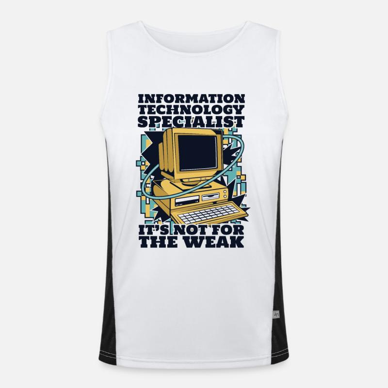 It's Not For The Weak Informatiker Admin Funktionelles Kontrast-Tank Top für Männer 