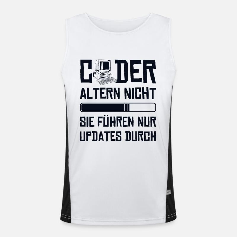 Coder Altern Nicht Developer Softwareingenieur Funktionelles Kontrast-Tank Top für Männer 
