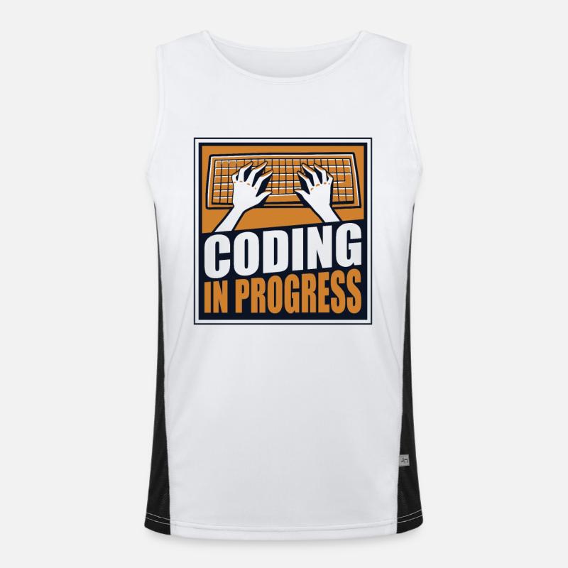 Coding In Progress Softwareingenieur Developer Funktionelles Kontrast-Tank Top für Männer 