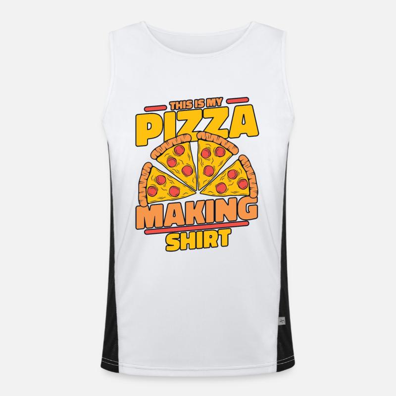 This Is My Pizza Making Clothing Pizza Oven Pizza Men's Functional Contrast Tank Top 