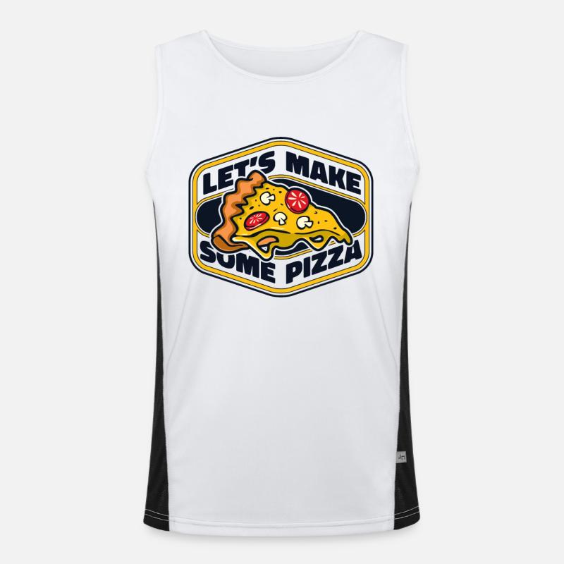 Faisons de la pizza plateau de pizza pizza pizza four pizza Débardeur respirant contrasté Homme 