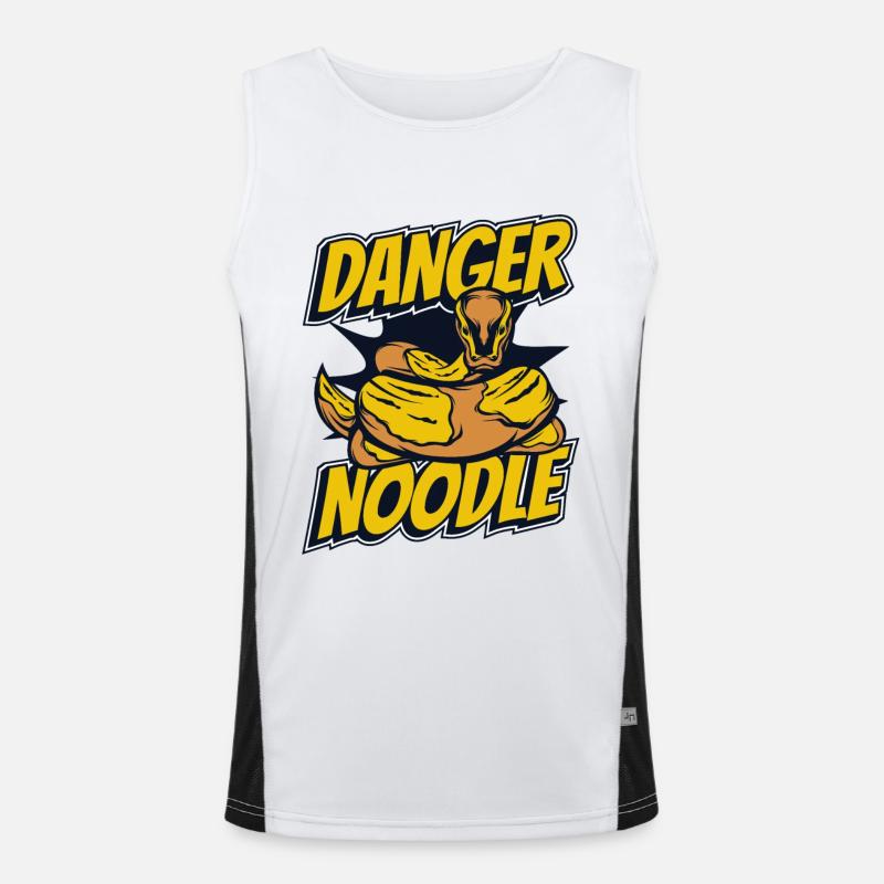 Danger Noodle Schuppenkriechtiere Python Banana - Men's Functional Contrast Tank Top  - white/black