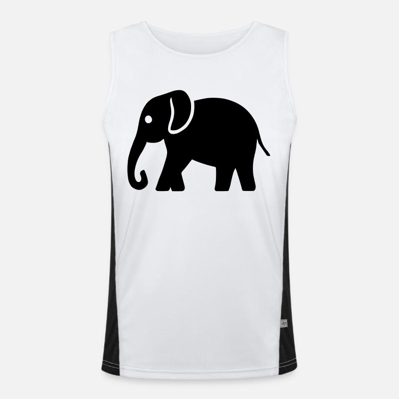 Elefant Funktionelles Kontrast-Tank Top für Männer 