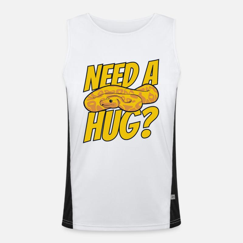Need A Hug Python Schlange Pythonzüchter Banana Funktionelles Kontrast-Tank Top für Männer 
